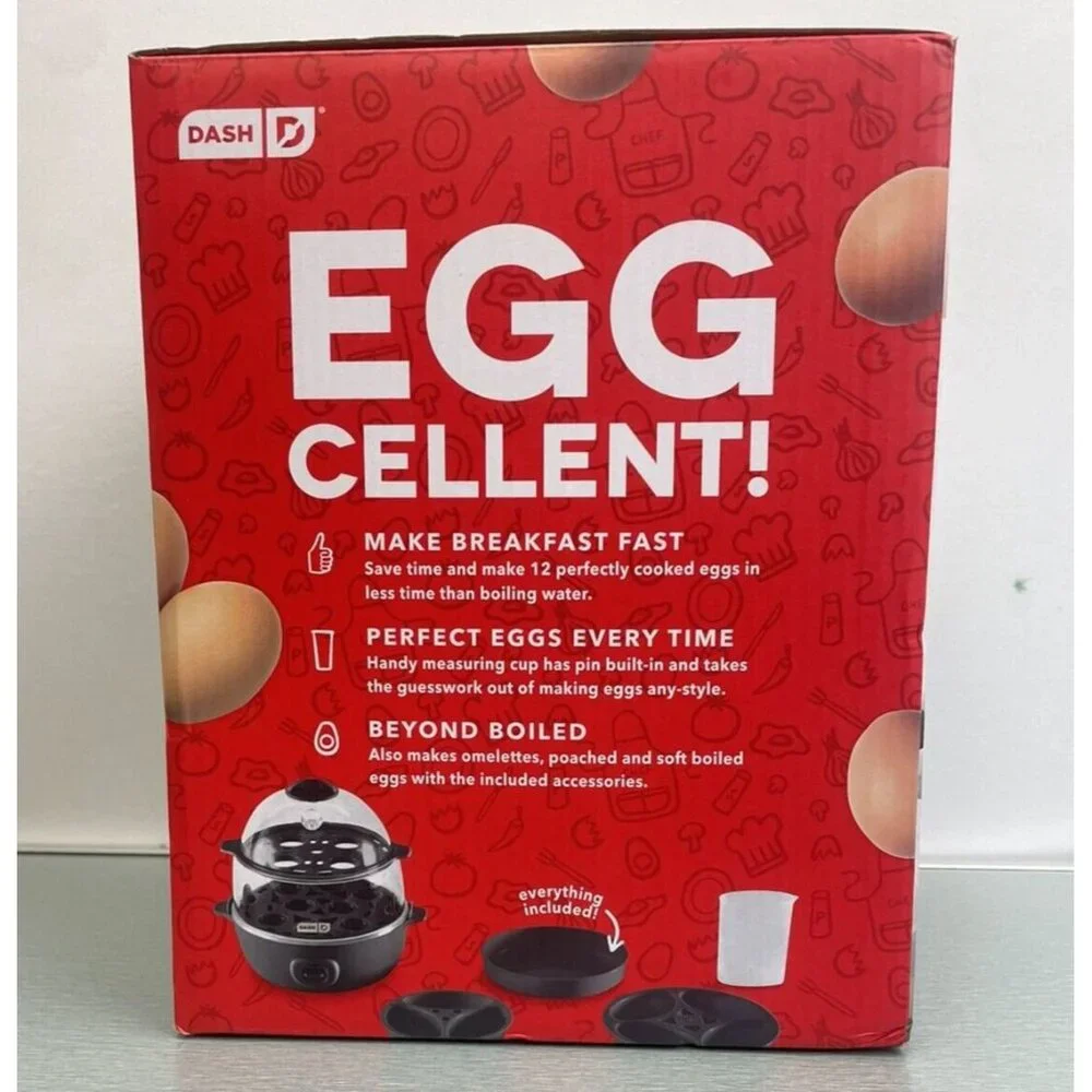 DASH Deluxe Rapid Egg Cooker for Hard Boiled, Poached, Scrambled Eggs & Omelets